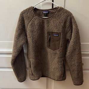 Patagonia Tan Fleece Crewneck Sweater